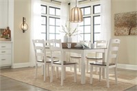 ASHLEY WOODANVILLE 7-PC FARMHOUSE TABLE & 6 CHAIRS