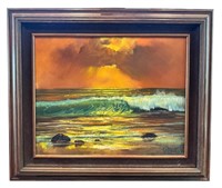 Sunset Ocean Painting
