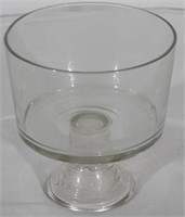 Deep Dish Glass Pedestal Bowl 8" tall