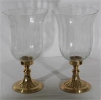 Home Decor Vases W/ Brass Bottoms 18" tall
