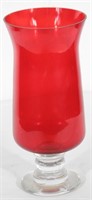 Red Glass Vase 14" tall