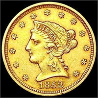 1852 $2.50 Gold Quarter Eagle CHOICE AU