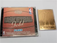 OF) 23 karat gold Karl Malone authentic replica