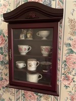 Wall Display Cabinet and Teacups