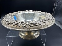 STERLING KIRK REPOUSSE LARGE FOOTED BOWL