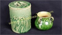Vintage Lidded Spice Jar & Toothpick Holder