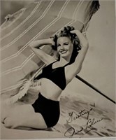 Janet Blair facsimile signed photo. 3x5 inches