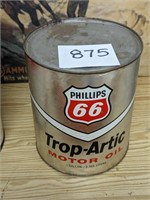 Phillips 66 One Gallon Composite Oil Can - Empty