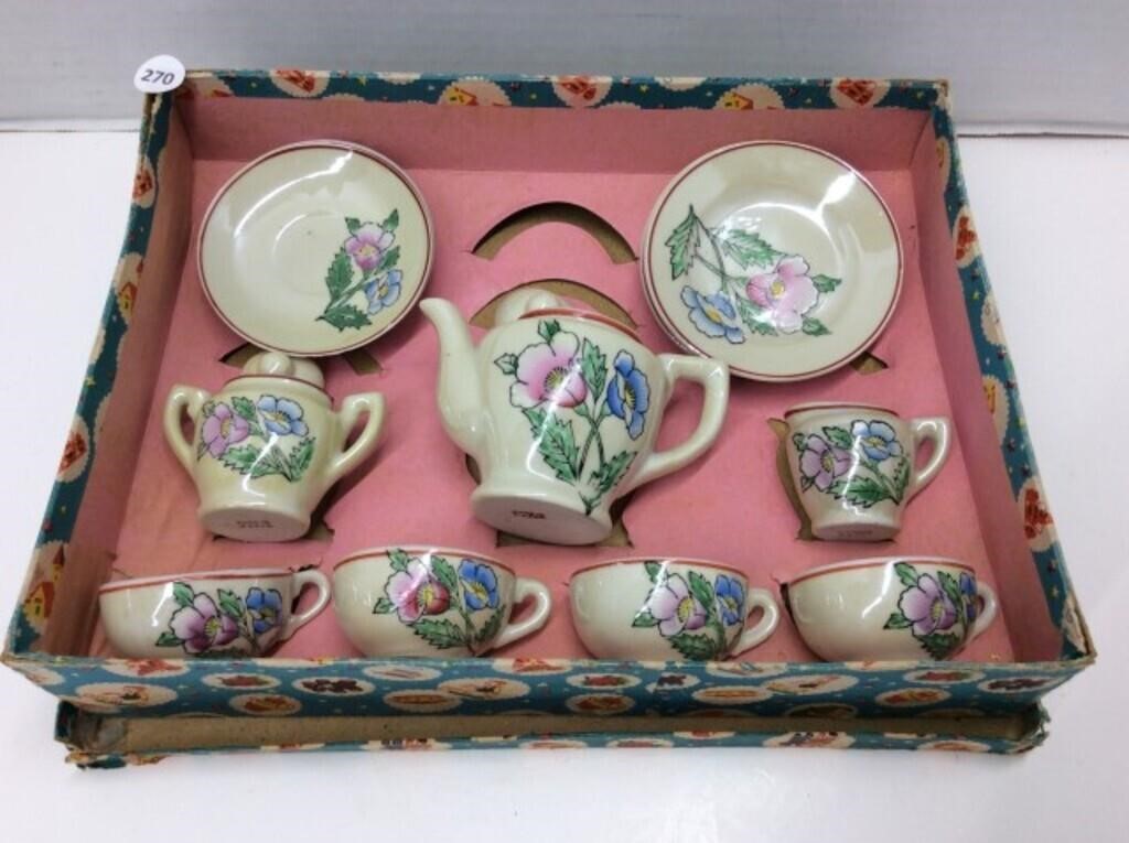 1950’s Child’s China Tea Set In Original Box