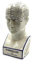 L.N. Fowler Porcelain Phrenology Head Bust Statue