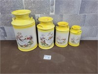 4 Vintage goose canisters