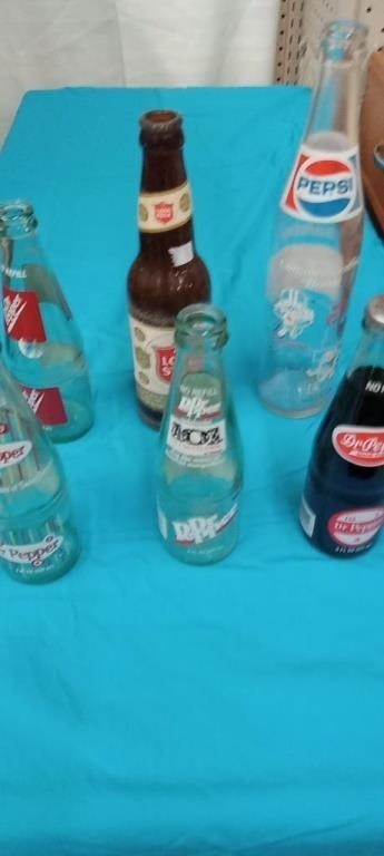 Dr. Pepper, Pepsi and Lone Star Beer Bottles