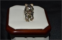 Copper Tiger Ring sz 7 signed Coco