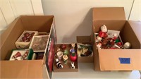 Christmas ornaments and vintage figurines