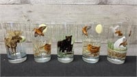 5 Vintage Irving Oil Glasses One Has Small Nic On