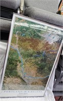 Portland Mt. St. Helens From Space Framed Decor
