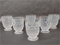 Set of Six American Fostoria Footed Tumblers