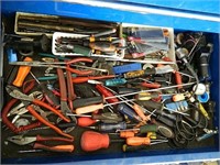 Contents of Drawer Pliers, Screwdrivers etc