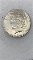 1922-D Peace silver dollar, polished