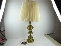 34" Vintage Heavy Brass Lamp with Shade