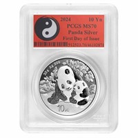 2024 China 30 Gram Silver Panda Ms-70 Pcgs Fs Fdi