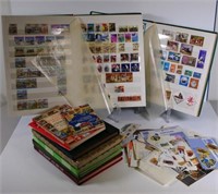 Seven albums of world stamps including Australian