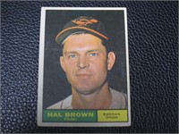 1961 TOPPS #218 HAL BROWN ORIOLES VINTAGE