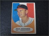 1961 TOPPS #131 PAUL RICHARDS ORIOLES MGR