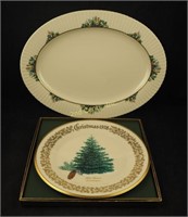 Lenox Rutledge Platter & 1978 Christmas Plate