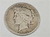 1922 D Peace Silver Dollar Coin