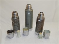 Trio of Vintage Stanley & Stanley Aladdin Thermos