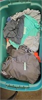 Tote of mens and women's clothes clean