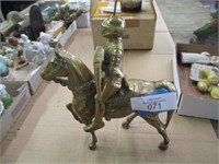 Brass Knight on horse