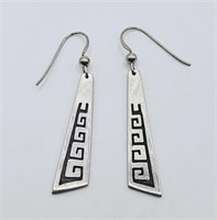 Sterling Silver Hopi Water Wave Earrings