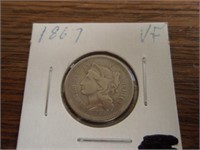 1867 3 III Cent Coin