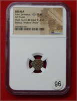 Judea Alex Jannaeus AE Prutah NGC Ancients