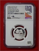 2020 S Salt River Bay Silver Quarter NGC PF70