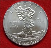 2016 Natural Parks Centennial Silver Comm Dollar