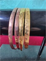 RLM STUDIO 2 copper bangle bracelets,  2 brass