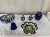 Cobalt Porcelain Decor, Cloisonne Vases etc