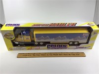 GOLDEN SUPER HAULER PEPSI TOY TRUCK, TRAILER