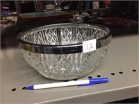 SILVER RIM BOWL - MADE IN ENGLAND