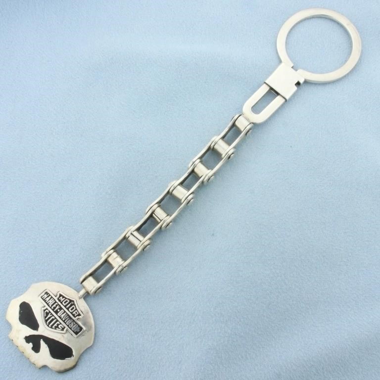 Harley-Davidson Motor Cycles Keychain in Sterling