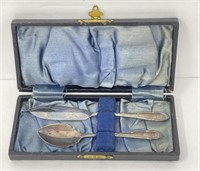 Boxed Jelly Spoon and Butter Knife EPNS