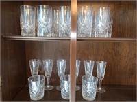 Waterford Glasses & Wine Stems Lot M