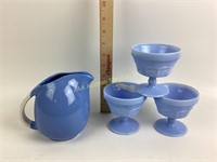 Sherbet cups light blue set of 3. Halls Blue