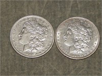 1890 & 1890 O Morgan 90% SILVER Dollars Nice