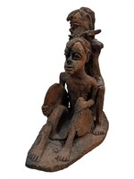 ANTIQUE AFRICAN TERRACOTTA POTTERY STATUE