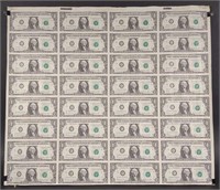 1981 Uncut Sheet $1 Bills (32)