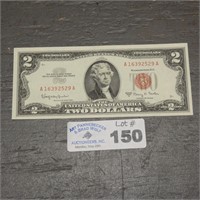 Crisp 1963 Series Red Seal $2 Bill